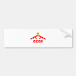 kalashnikov AK47 with  Red Star Bumper Sticker