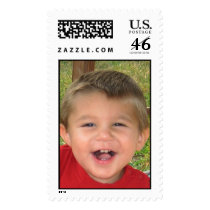 Kaleb Smiling in Sand Box postage