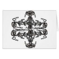 Kaleidescopic Bicycles with Levi G. signature Greeting Cards