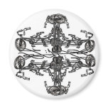 Kaleidescopic Bicycles with Levi G. signature Refrigerator Magnets