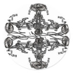 Kaleidescopic Bicycles with Levi G. signature Round Stickers
