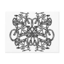 Kaleidescopic Tandem Bicycle (Vintage Schwinn) Post Card
