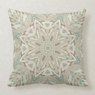 Kaleidoscope 2 (tan) abstract Pillows mojo_throwpillow