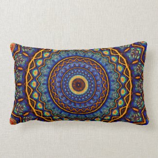 Kaleidoscope 4 abstract (stained glass) Pillows mojo_throwpillow