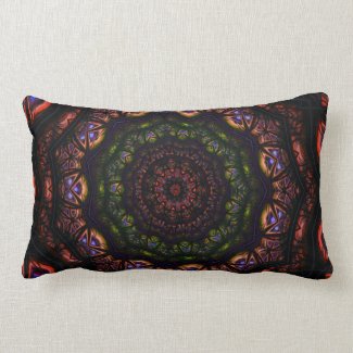 Kaleidoscope 5 (maroon) Pillows mojo_throwpillow