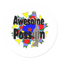 Kaleidoscope Awesome Possum stickers by deleas Kaleidoscope Awesome Possum stickers