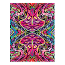 Kaleidoscope Aztec inspired pattern Post Card