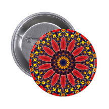 KALEIDOSCOPE FLOWER PINBACK BUTTON