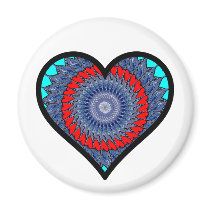 Kaleidoscope Heart magnets by deleas Kaleidoscope Heart magnets