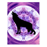 Kaleidoscope Howling Wolf Postcard