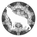 Kaleidoscope Howling Wolf stickers