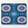 Kaleidoscope in Blue Mouse Pads