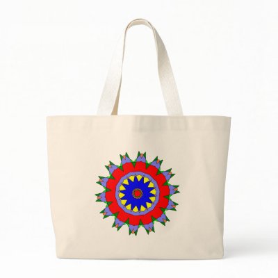 Kaleidoscope Mandala Tote Bag by deleas