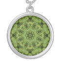 Kaleidoscope Meditate Olive Green Clover Necklace by Shadorma