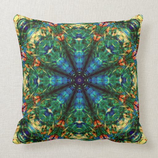 Kaleidoscope of Colors Throw Pillows