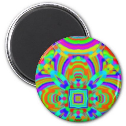 Kaleidoscope pattern neon graphic 1 magnets