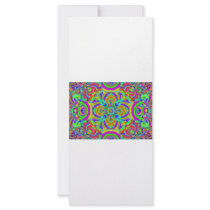 Kaleidoscope pattern neon graphic 1 personalized rack card