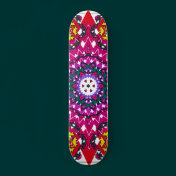 Kaleidoscope & Radial Design: Custom Skateboard
