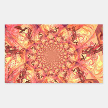 Kaleidoscope Sun Elf Rectangular Stickers