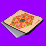 Kaleidoscopic Design - Pieris - red laptop sleeves