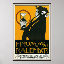 Kalender de Fromme de Koloman Moser, 1899 Posters