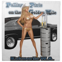 KALGOORLIE GOLD BIKINI MAID ON THE GOLDEN MILE NAPKIN