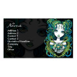 "Kallan" Green Lotus Water Angel Business Cards