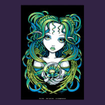 "Kallan" Green Lotus Water Angel Poster posters