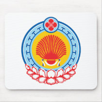 Kalmykia Coat of Arms Mousepad by FlagTshirts Kalmykia Coat of Arms Mousepad