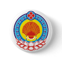 Kalmykia Official Coat Of Arms Heraldry Symbol Pinback Buttons
