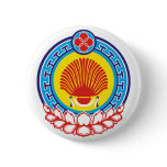Kalmykia Official Coat Of Arms Heraldry Symbol Pinback Buttons
