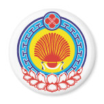 Kalmykia Official Coat Of Arms Heraldry Symbol Magnet