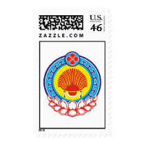 Kalmykia Official Coat Of Arms Heraldry Symbol postage