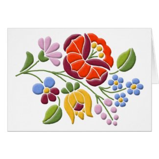 Kalocsa Embroidery - Hungarian Folk Art Cards