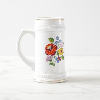 Kalocsa Embroidery - Hungarian Folk Art Mugs, Steins and unique gifts