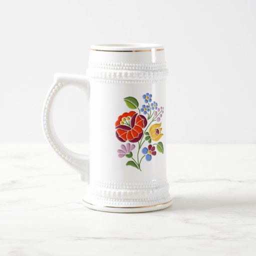 Kalocsa Embroidery - Hungarian Folk Art Mugs