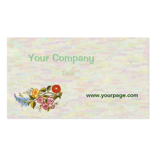 kalocsai floral motifs in light base business card template (back side)