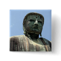 kamakura buddha pinback button