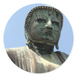 kamakura buddha round stickers