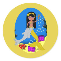 Kamaria the Mermaid Envelope Seal Sticker