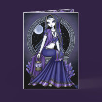 "Kami" Purple Moon Sari Fairy Card cards