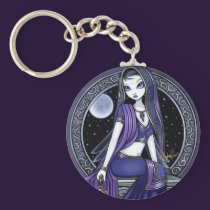 "Kami" Purple Moon Sari Fairy Keychain keychains