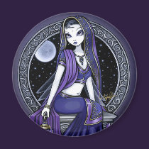 "Kami" Purple Moon Sari Fairy Magnet magnets
