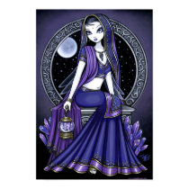 "Kami" Purple Moon Sari Fairy Poster