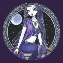 "Kami" Purple Moon Sari Fairy Stickers stickers