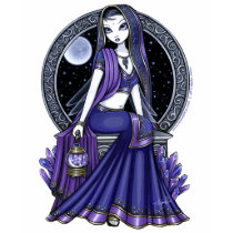 "Kami" Purple Moon Sari Fairy Top