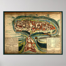 Kamianets Podilskyi Map 1691 Posters