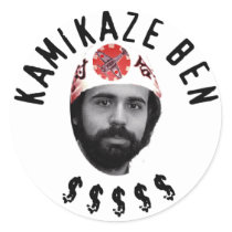 Kamikaze Ben Round Stickers