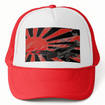 Kamikaze Bomber Japanese Rising Sun Flag - Custom hats