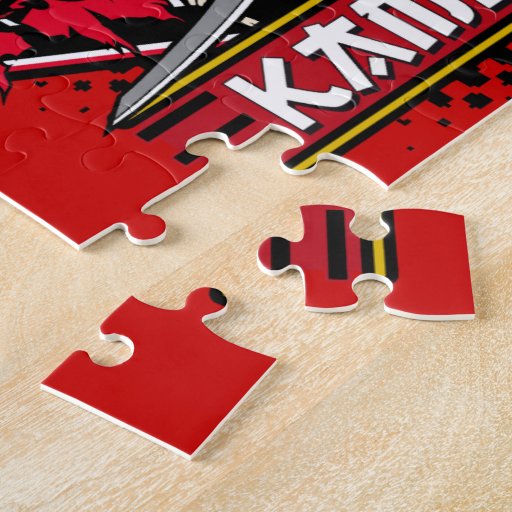 Kamikaze Skull With Japanese Sword Puzzle Zazzle